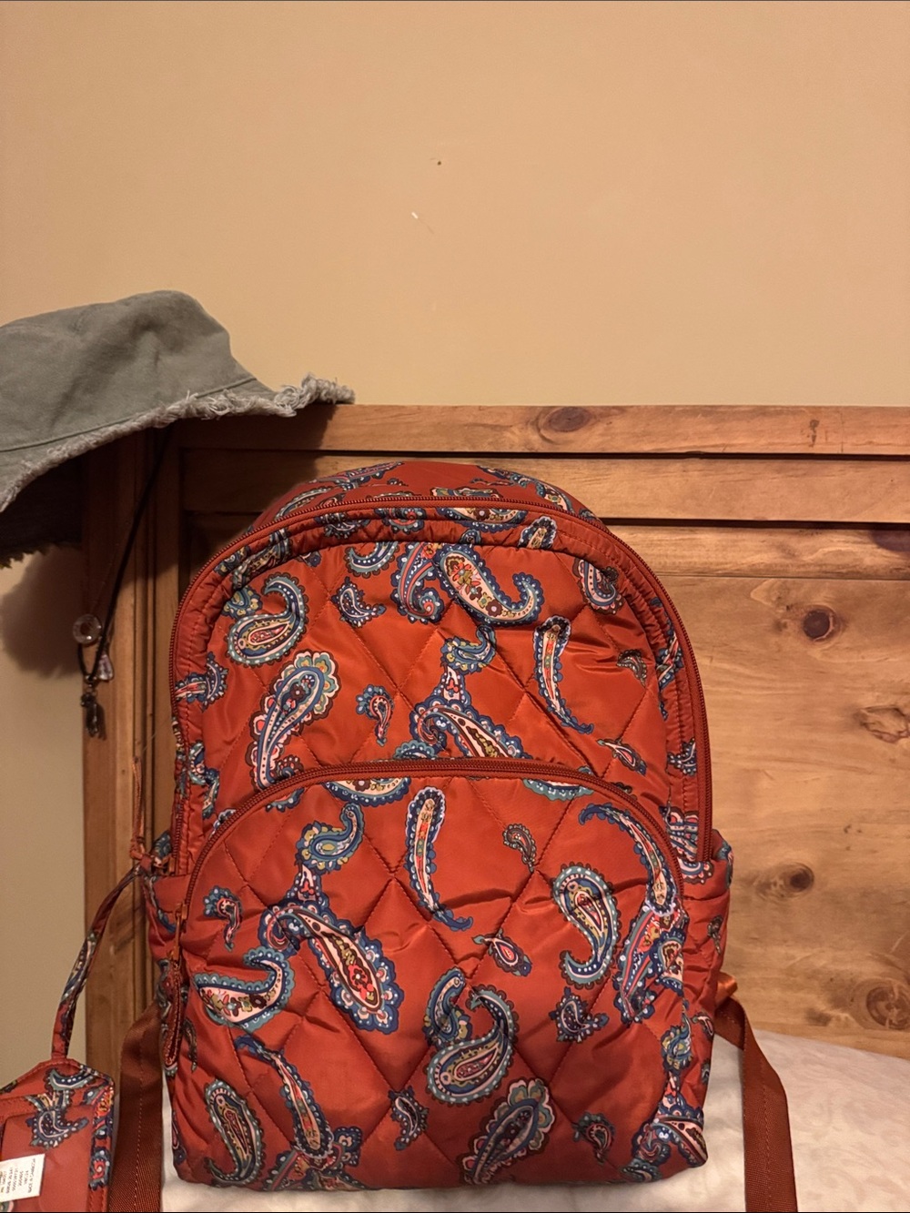 Vera Bradley Orange Quilted Tote with Label